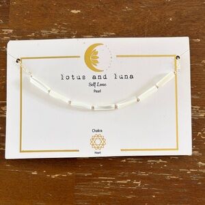 lotus and luna pearl chakra necklace